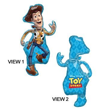 Toy Story 4 Woody - 44&quot; Helium Filled Foil Balloon, Ribbon