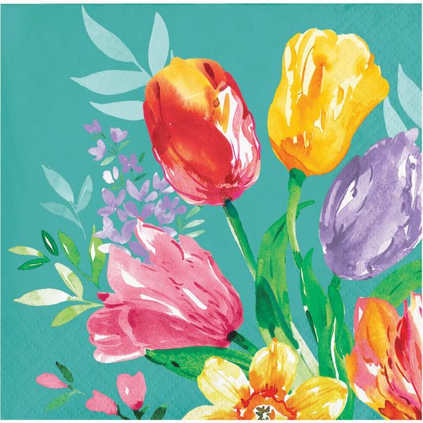 Beautiful Blooms - Beverage Napkins 16ct