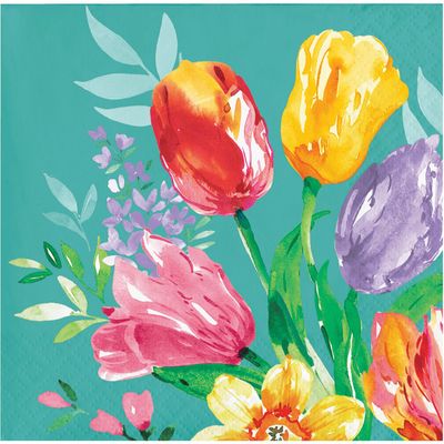 Beautiful Blooms - Beverage Napkins 16ct