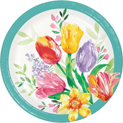 Beautiful Blooms - 9&quot; Luncheon Plate 8 Ct