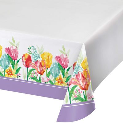 Beautiful Blooms - Paper Tablecover 54&quot; x 96&quot;