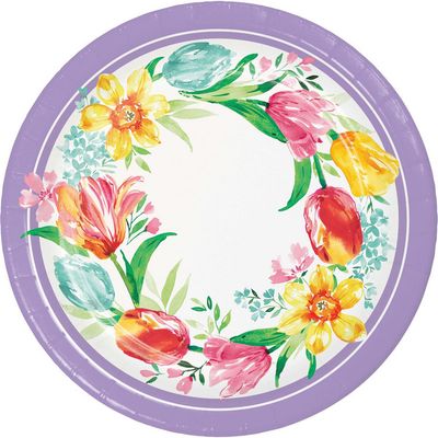 Beautiful Blooms - 7&quot; Dessert Plate 8 Ct