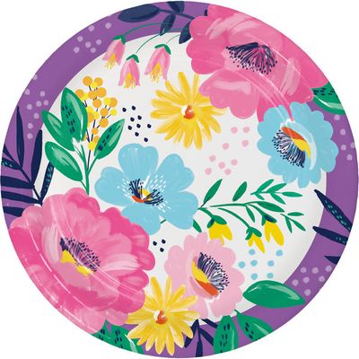 Fresh Florals - 9&quot; Luncheon Plate 8 Ct