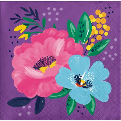Fresh Florals - Beverage Napkins 16ct