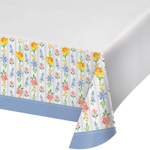 Spring Cottage - Paper Tablecover 54&quot; x 96&quot;