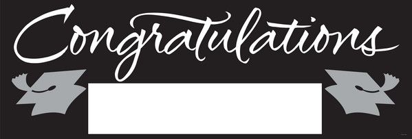 Congratulations Blank - Giant Party Banner 1 Ct