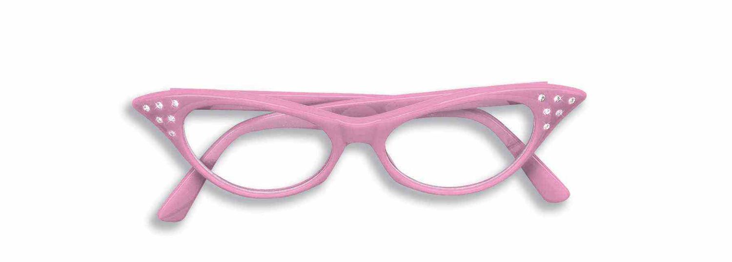 50&#39;S Rhinestone Glasses Pink