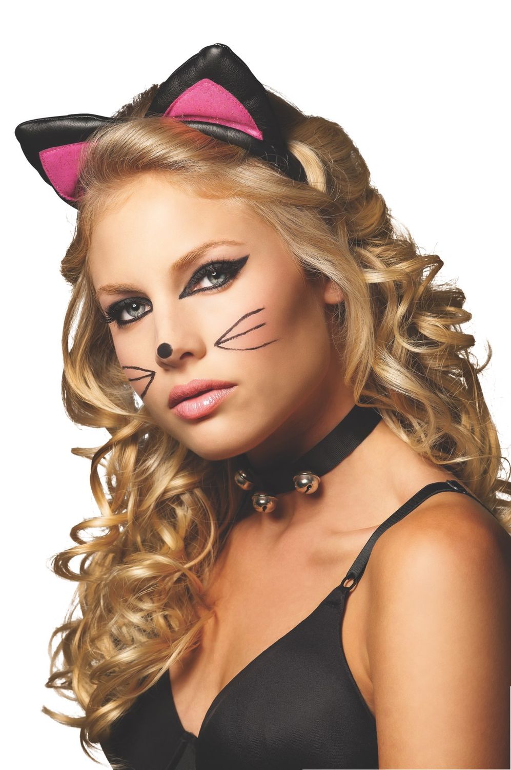 Cat Black Collar w/Bells