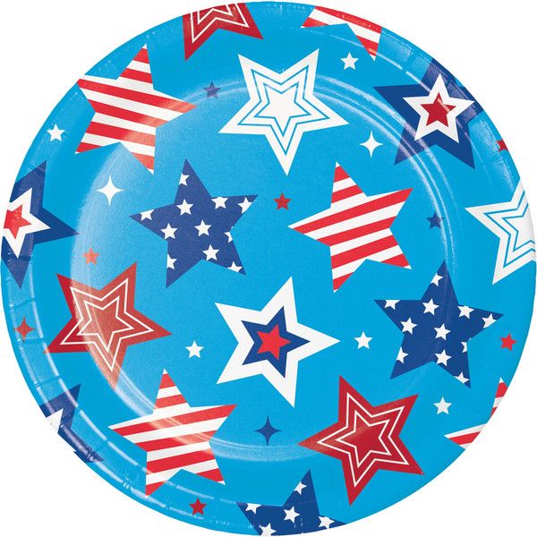 Patriotic Proud - 7&quot; Dessert Plate 8 Ct