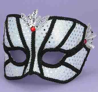 Karneval Style Silver 1/2 Mask