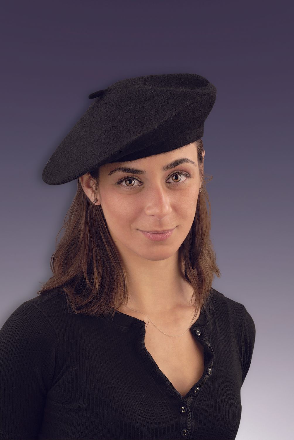 French Beret Black