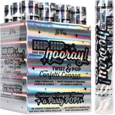 12" Iridescent Confetti Cannon