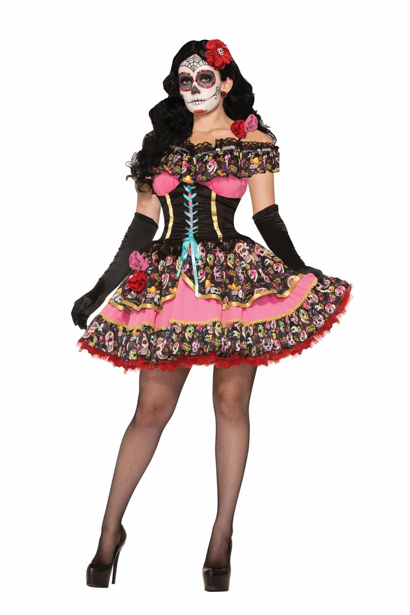 Day Of Dead Senorita Womens Med