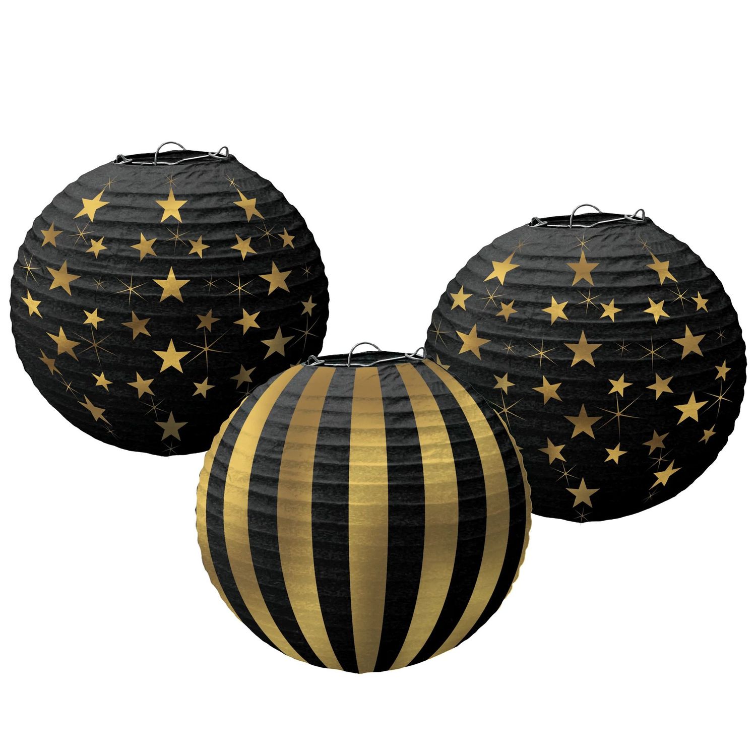 Glitz &amp; Glam - Black/Gold Lantern 3ct