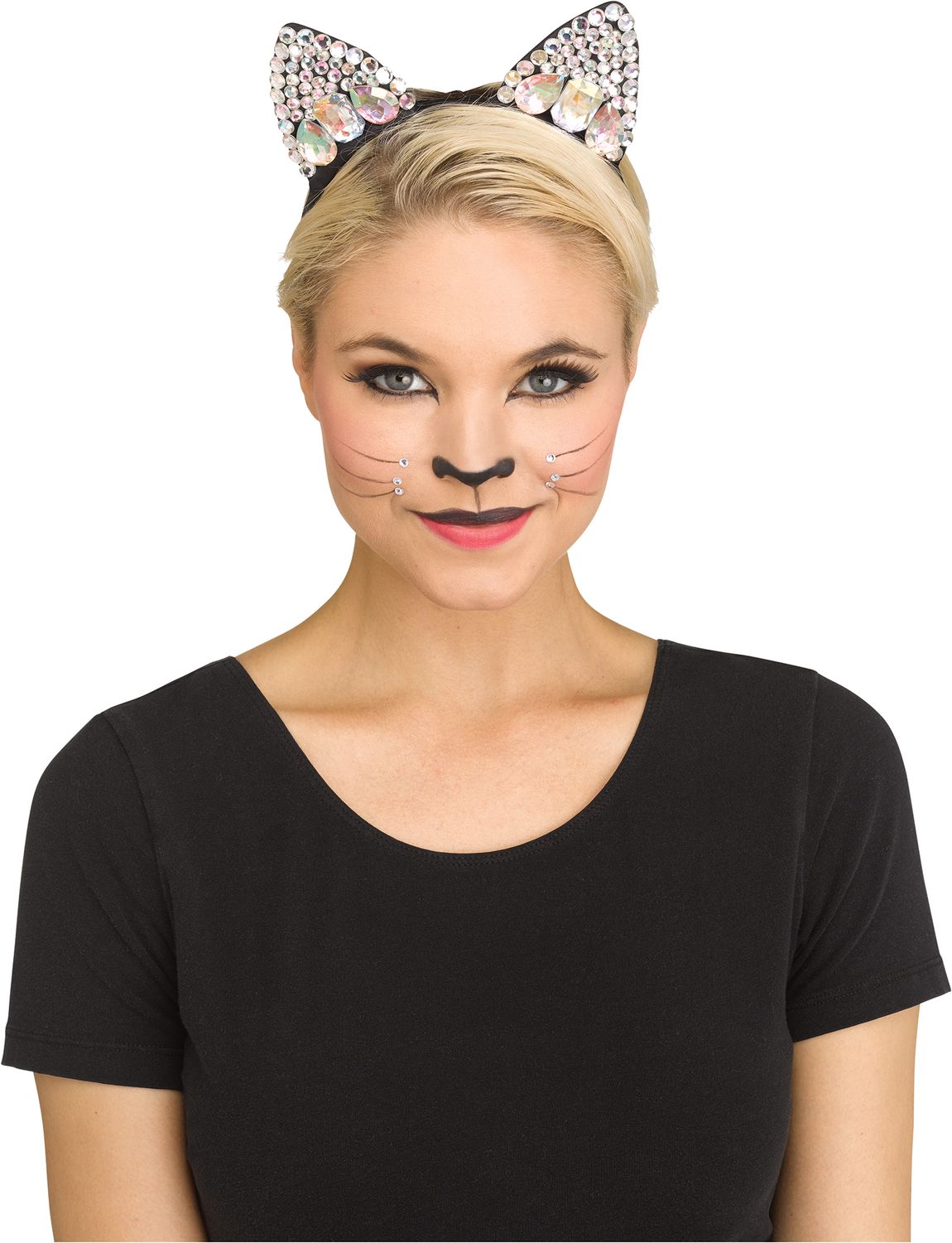 Jeweled Cat Ear Black