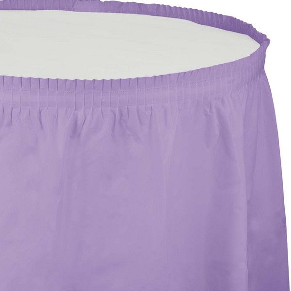 Plastic Tableskirt Luscious Lavender 14&#39;