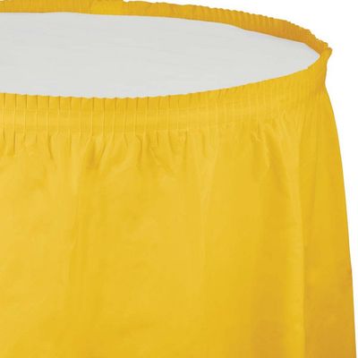 Plastic Tableskirt Schoolbus Yellow 14&#39;