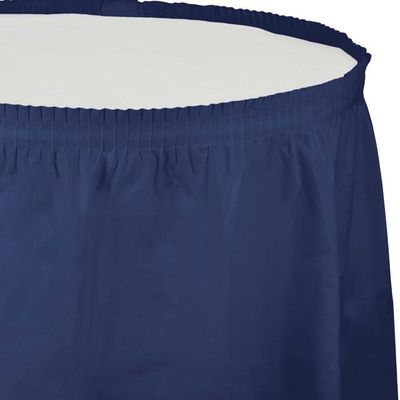 Plastic Tableskirt Navy 14&#39;
