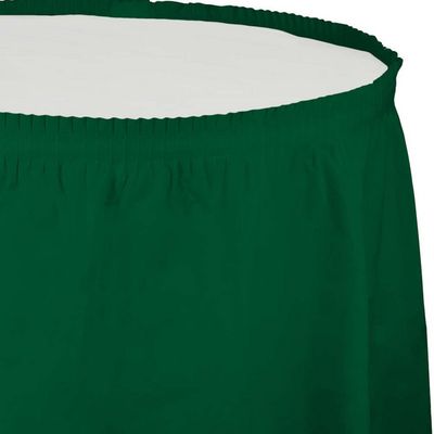 Plastic Tableskirt Hunter Green 14&#39;