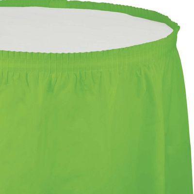 Plastic Tableskirt Fresh Lime 14&#39;