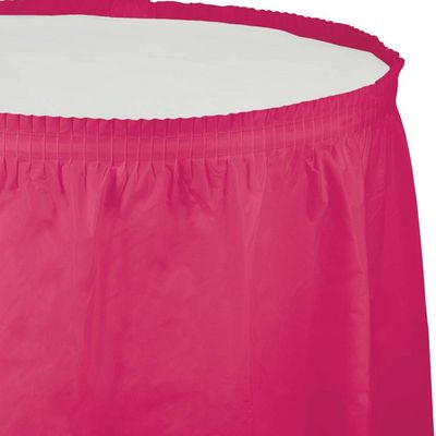 Plastic Tableskirt Hot Magenta 14&#39;