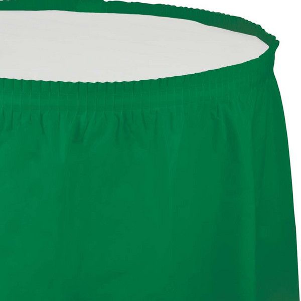 Plastic Tableskirt Emerald Green 14&#39;