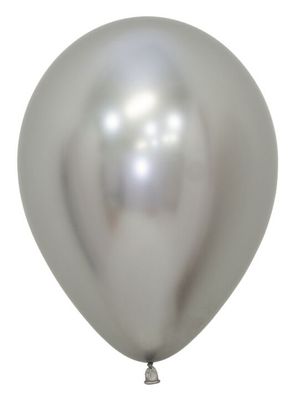 Reflex Silver 5&quot; Latex - 100 Ct Bag