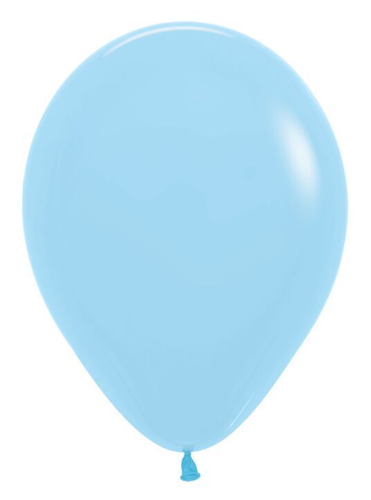 Pastel Matte Blue 5&quot; Latex - 100 Ct Bag