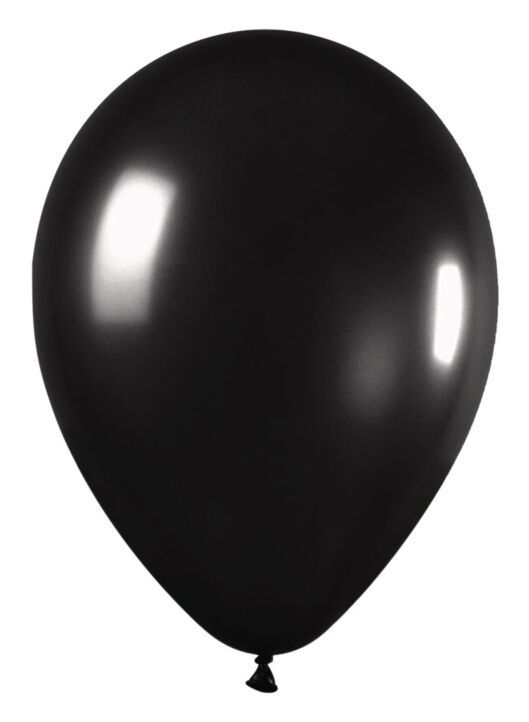 Metallic Black 5&quot; Latex - 100 Ct Bag