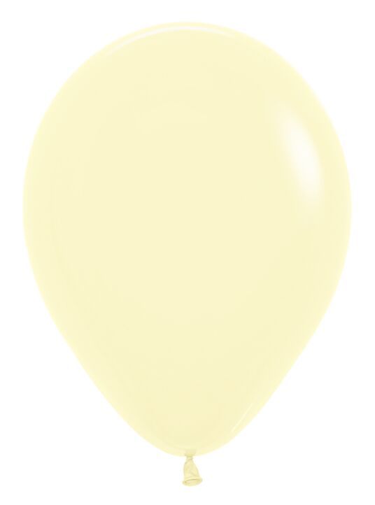 Pastel Matte Yellow 5&quot; Latex - 100 Ct Bag