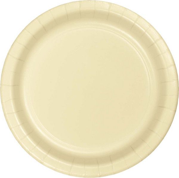10&quot; Paper Dinner Plate Ivory 24 Ct