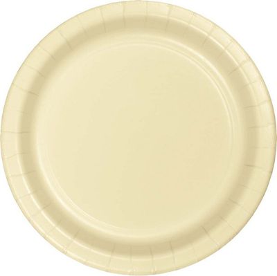 10&quot; Paper Dinner Plate Ivory 24 Ct
