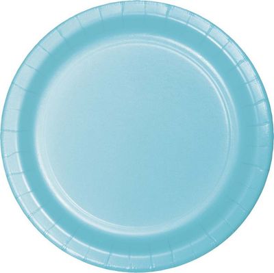 10&quot; Paper Dinner Plate Pastel Blue 24 Ct