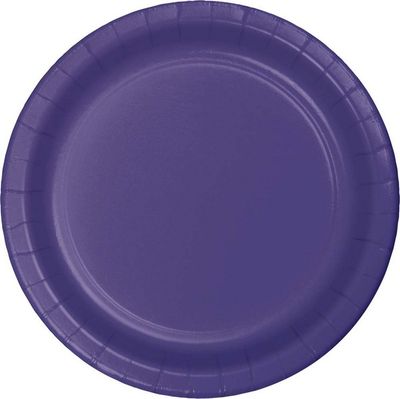 10&quot; Paper Dinner Plate Purple 24 Ct