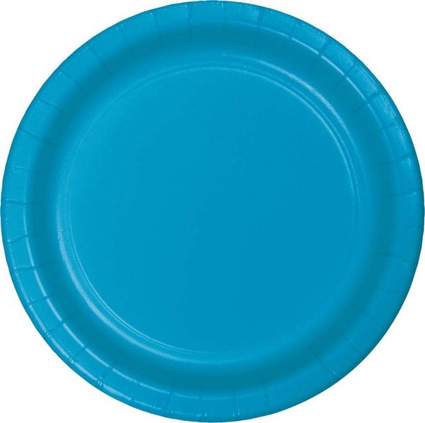 10&quot; Paper Dinner Plate Turquoise 24 Ct