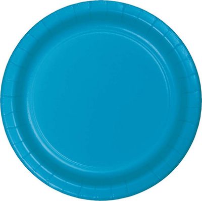 10&quot; Paper Dinner Plate Turquoise 24 Ct
