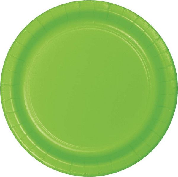 7&quot; Paper Dessert Plate Fresh Lime 24 Ct