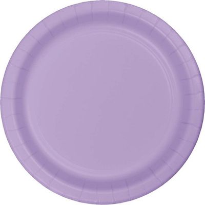 7&quot; Paper Dessert Plate Luscious Lavender 24 Ct
