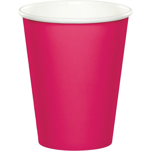 9 oz Paper Cup Hot Magenta 24 Ct