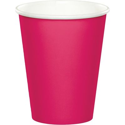 9 oz Paper Cup Hot Magenta 24 Ct