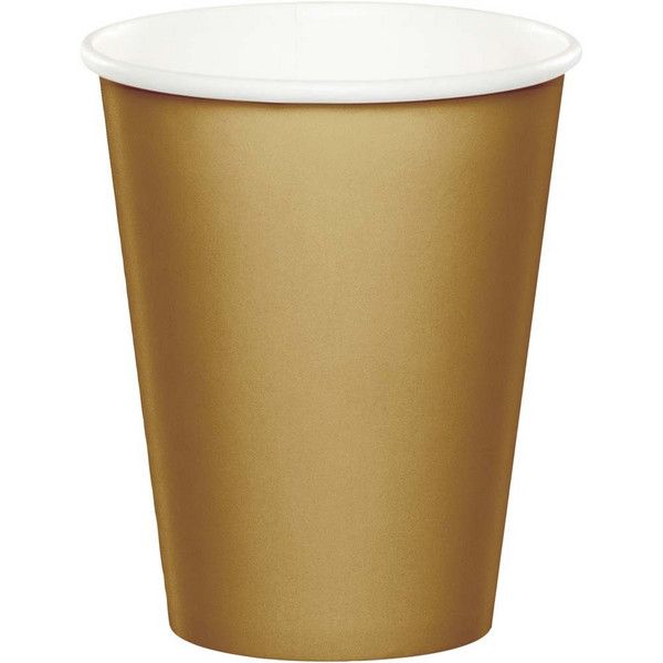 9 oz Paper Cup Glittering Gold 24 Ct