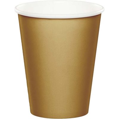 9 oz Paper Cup Glittering Gold 24 Ct