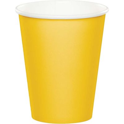 9 oz Paper Cup Schoolbus Yellow 24 Ct