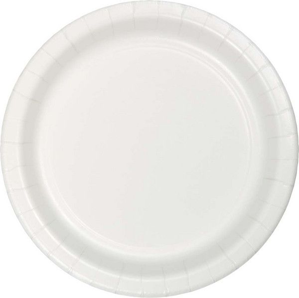 9&quot; Paper Luncheon Plate White 24 Ct