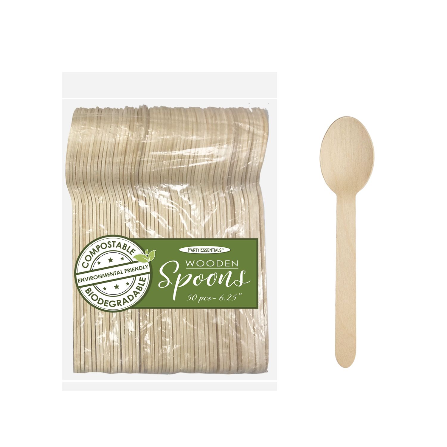 Bamboo Spoons 6.25&quot; - 50ct