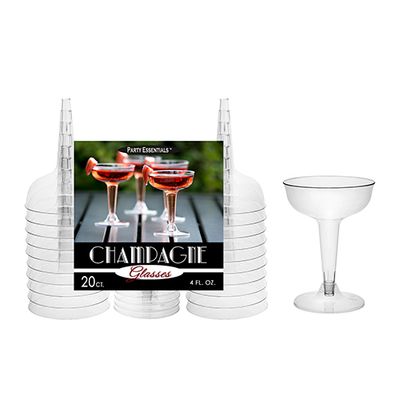 Champagne Glass 4oz 2pc- 20ct