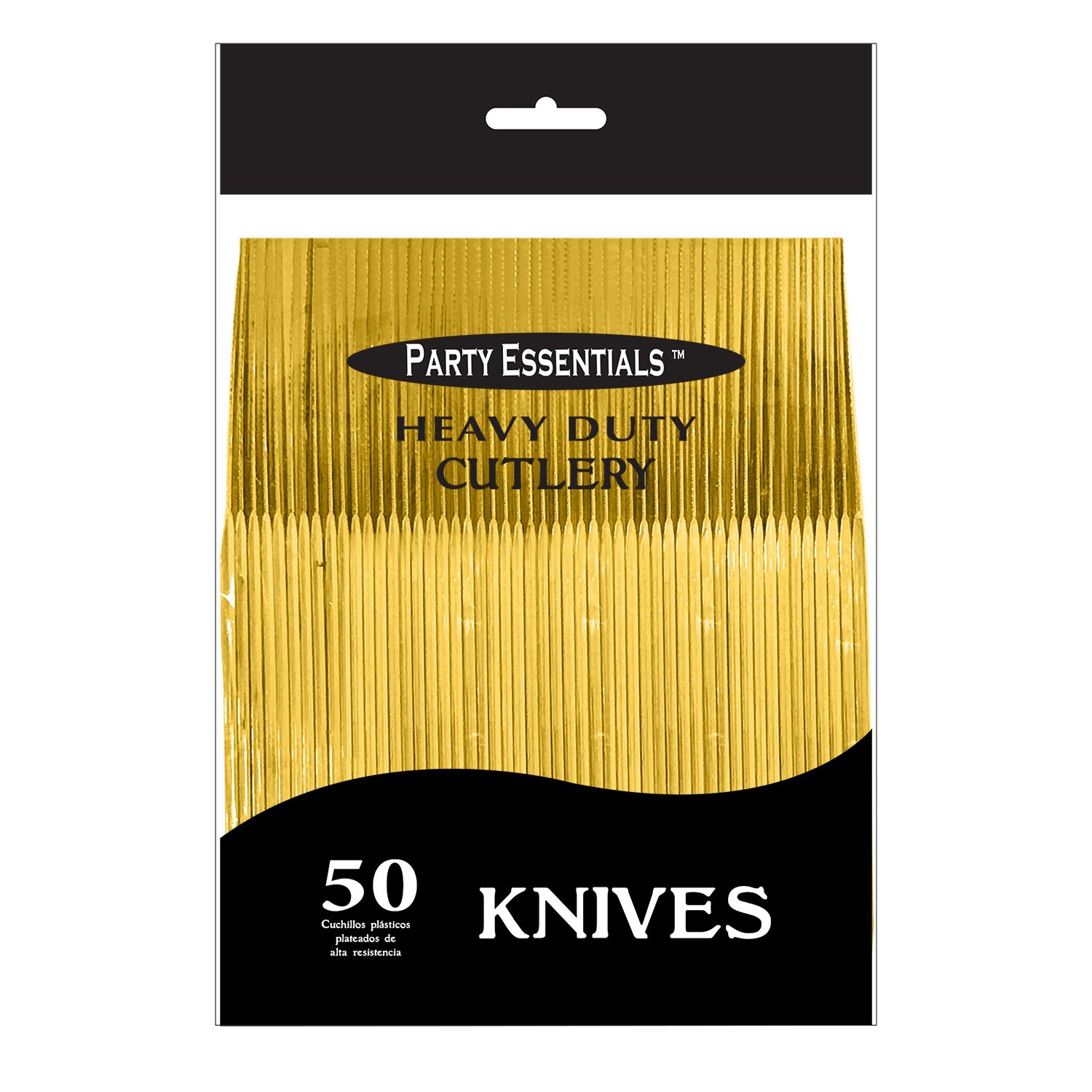 Heavy Plastic Knives - Gold 50ct