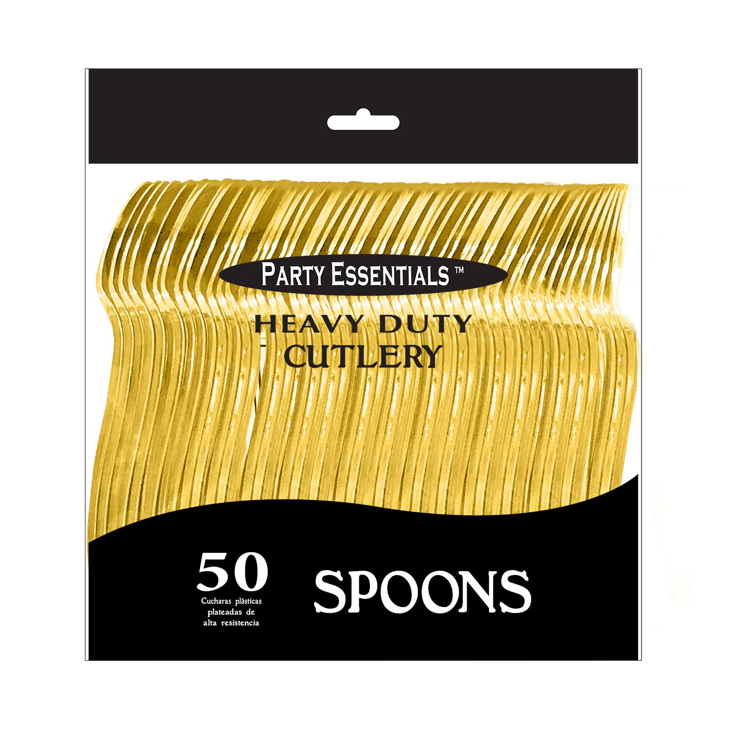 Heavy Plastic Spoons - Gold 50ct