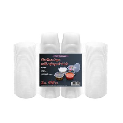 Portion Cup w/Hinged Lid 2oz - 100ct