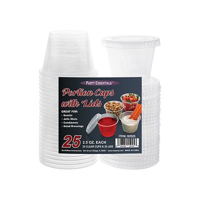Portion Cup W/Lid 2.5oz - 25Ct